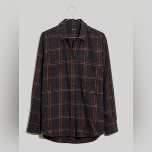 Madewell Brushed Twill Sunday Shirt in Plaid-Women’s XS oversized button-up